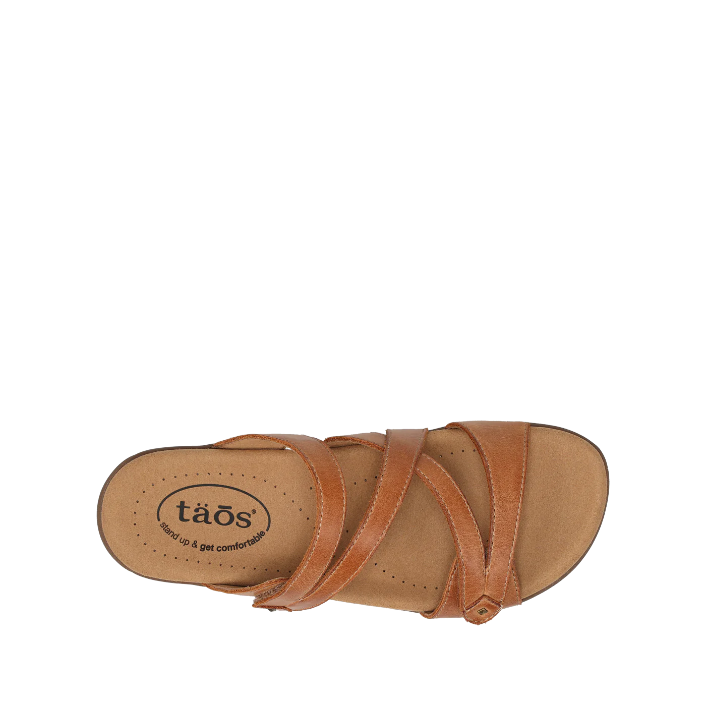 Taos Women's Double U Adjustable Strap Slide Sandal (Caramel)