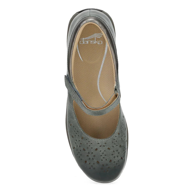 Dansko Women's Stacy Mary Jane in Lake Waxy Burnished Leather