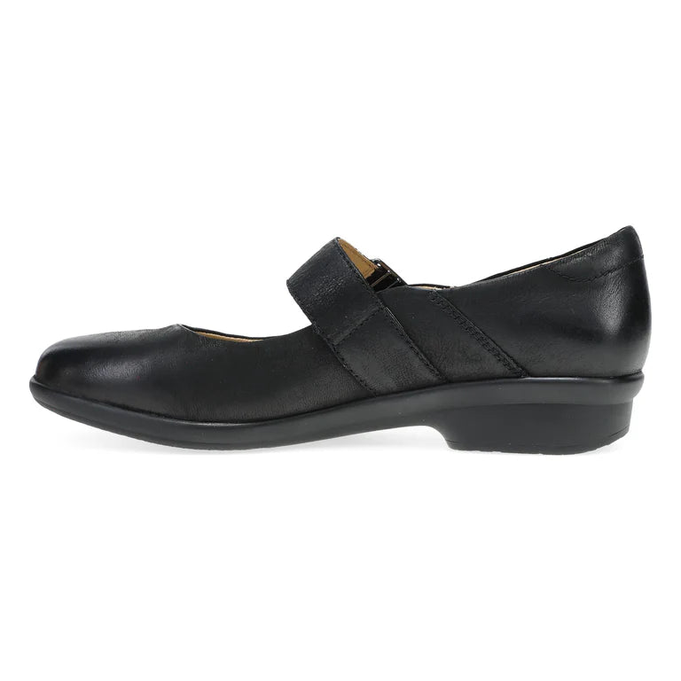 Dansko Women's Collette Mary Jane in Black Burnished Nubuck