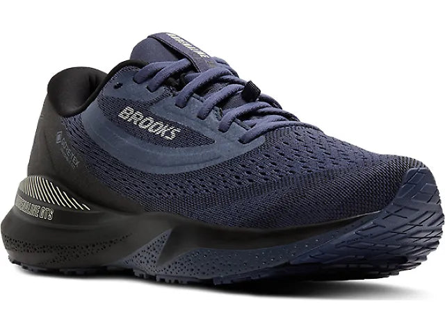 Brooks Men's Adrenaline GTS 24 GTX Waterproof Sneaker in Black/Nightshadow/Coconut
