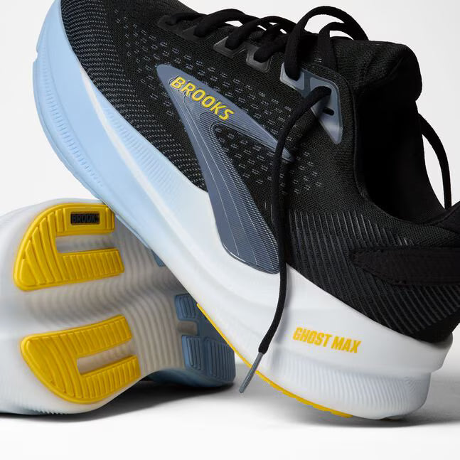 Brooks Men's Ghost Max 4 Sneaker in Black/Folkstone/Open Air