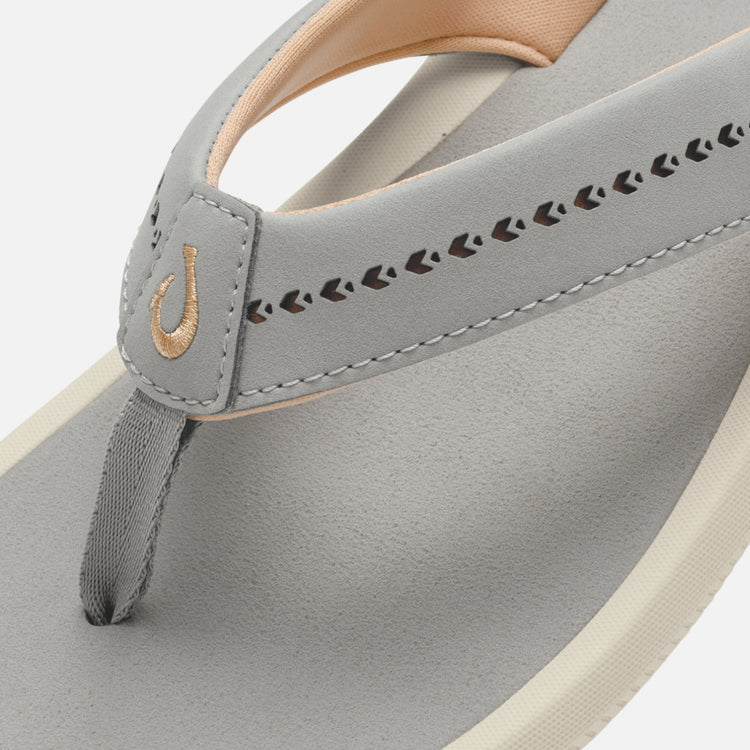 OluKai Women's Ulele Flip Sandals in Ash/Ash