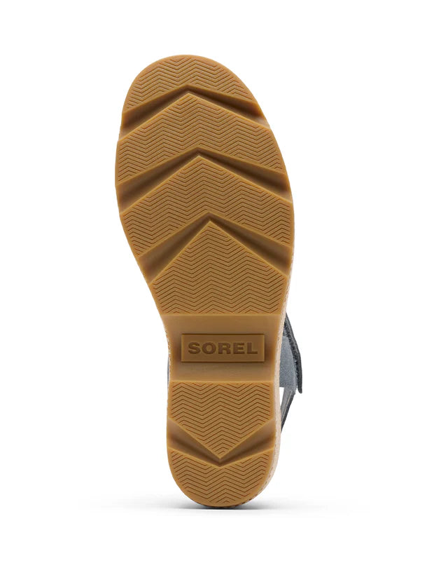 Sorel Women's Joanie IV Y Strap Wedge Sandal in Ash Gray/Gum