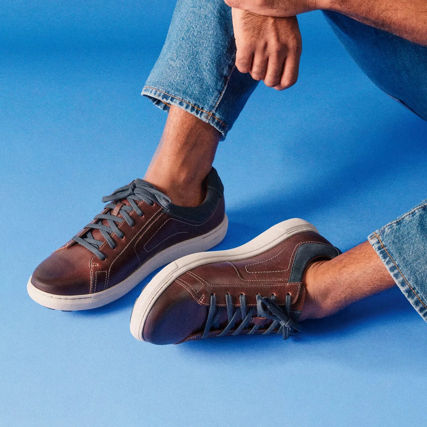 Clarks Men's Mapstone Leather Lace in Mahogany