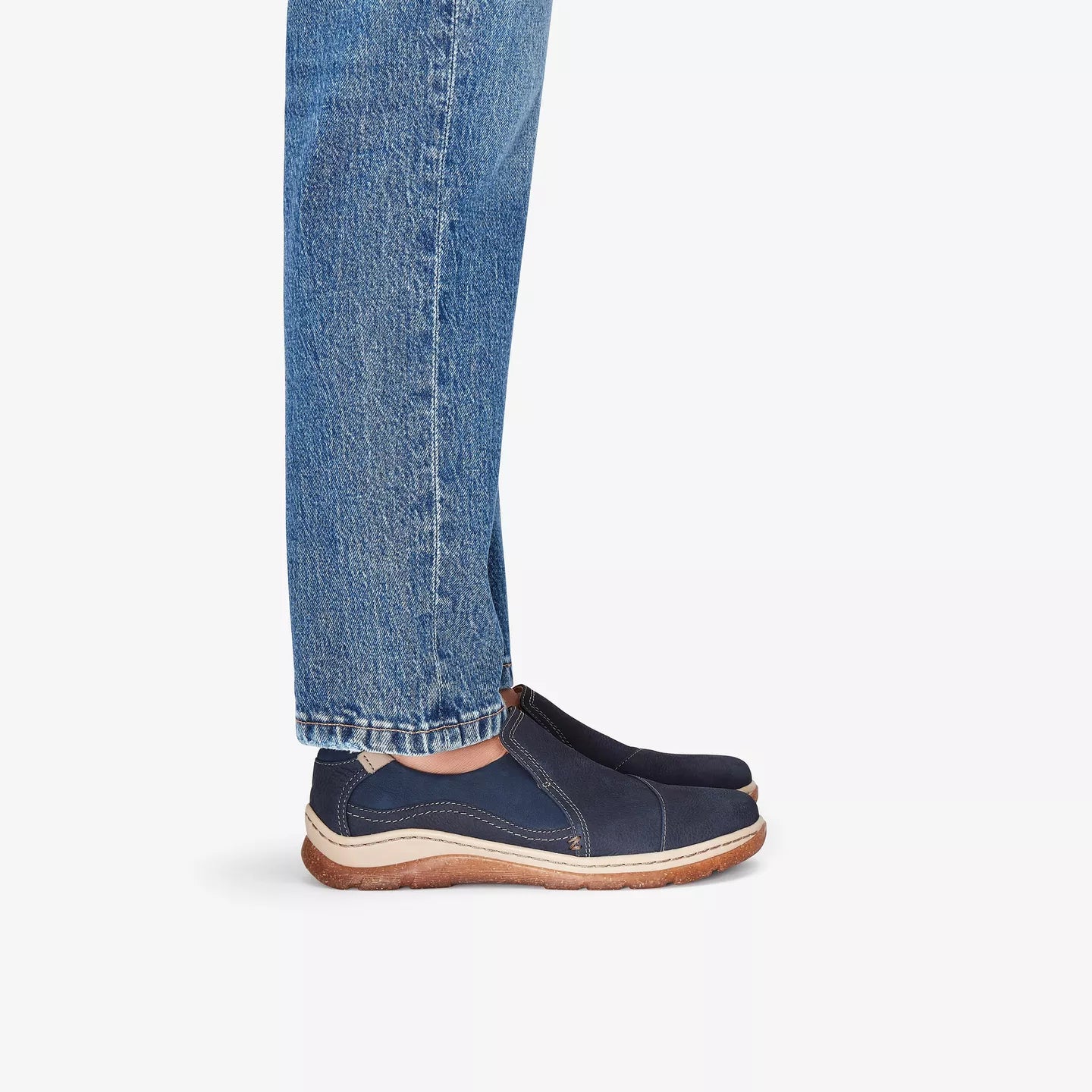 Clarks Women's Orlene Slip On in Navy Nubuck