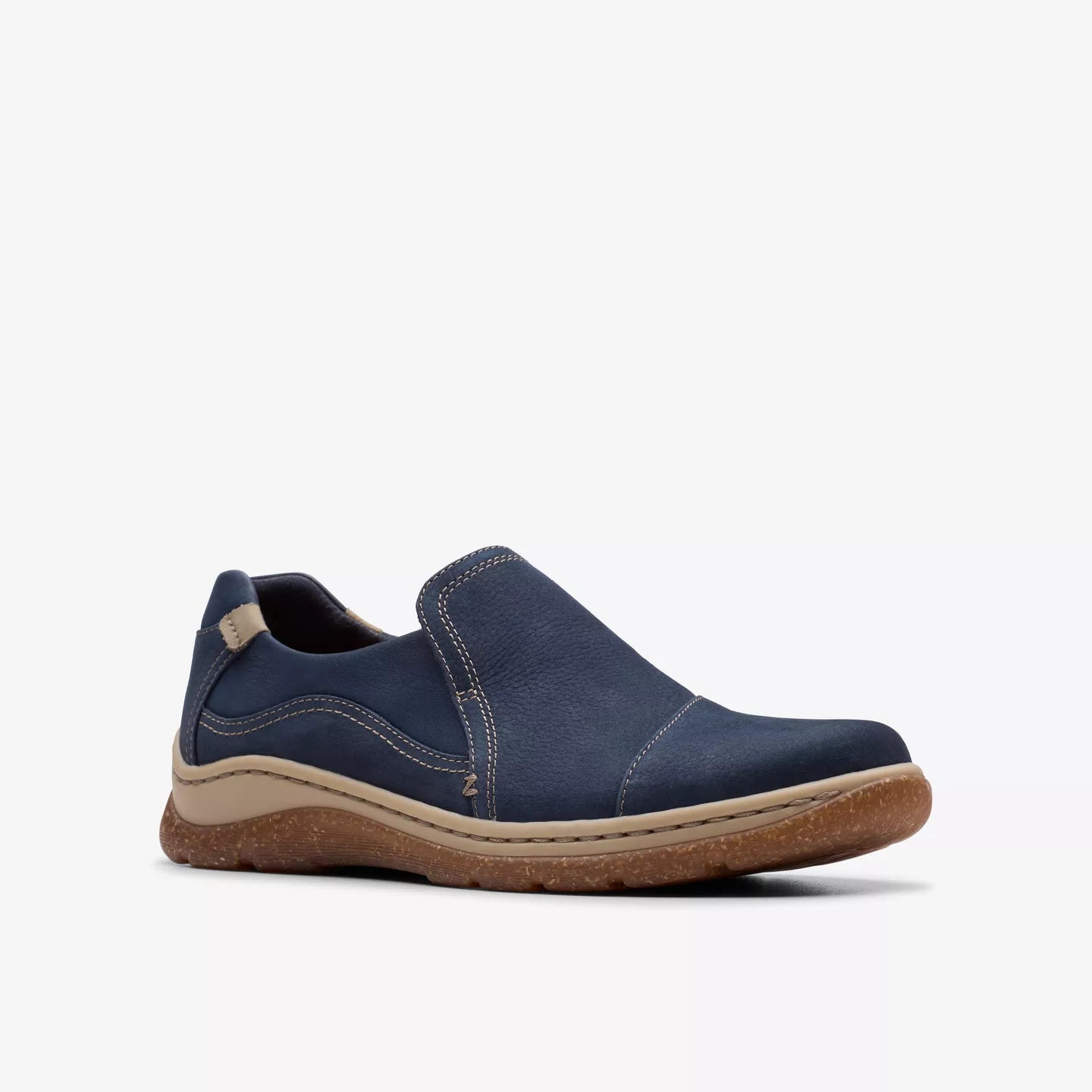 Clarks Women's Orlene Slip On in Navy Nubuck