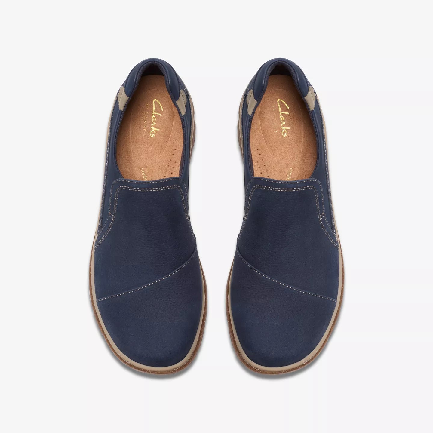 Clarks Women's Orlene Slip On in Navy Nubuck
