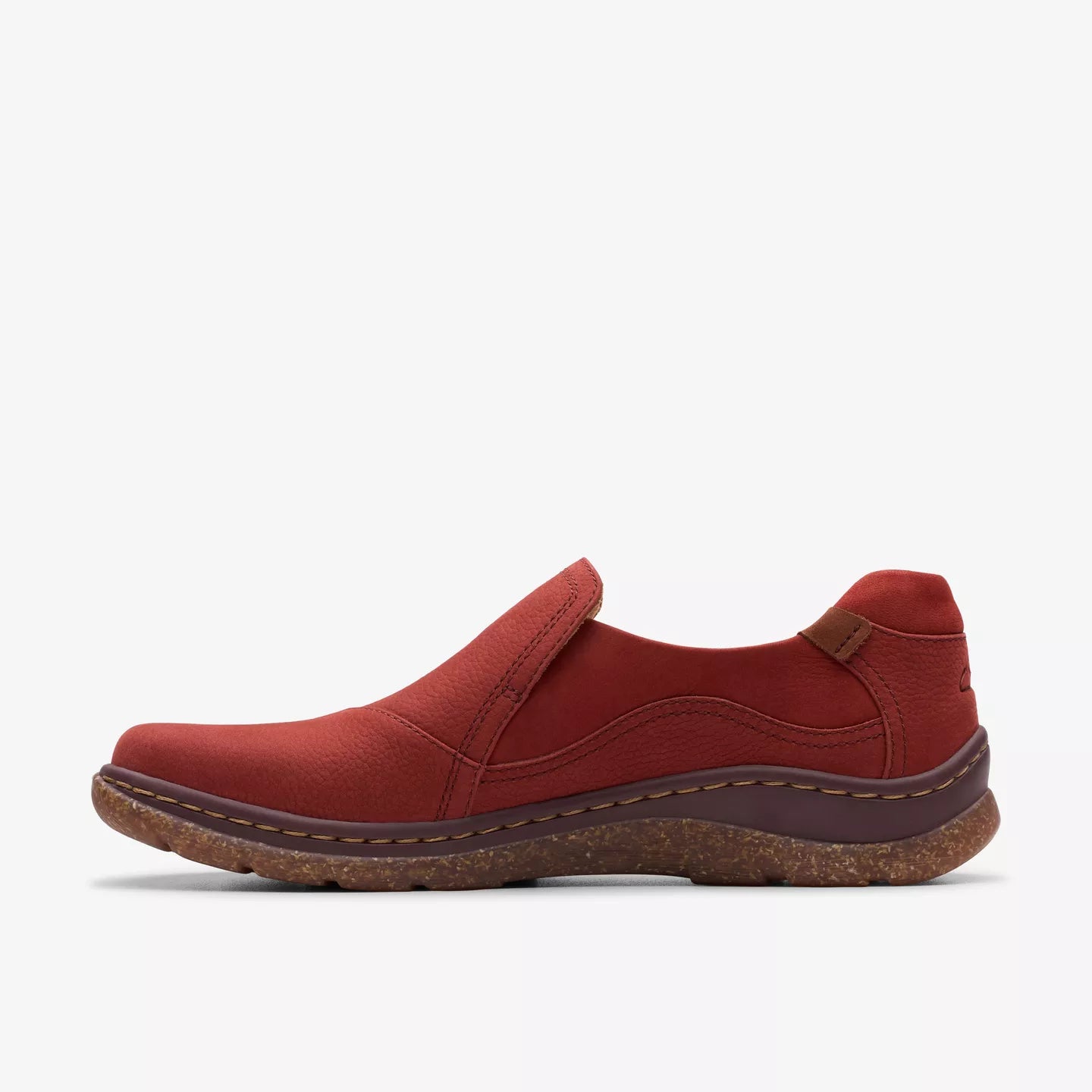 Clarks Women's Orlene Slip On in Chestnut Nubuck