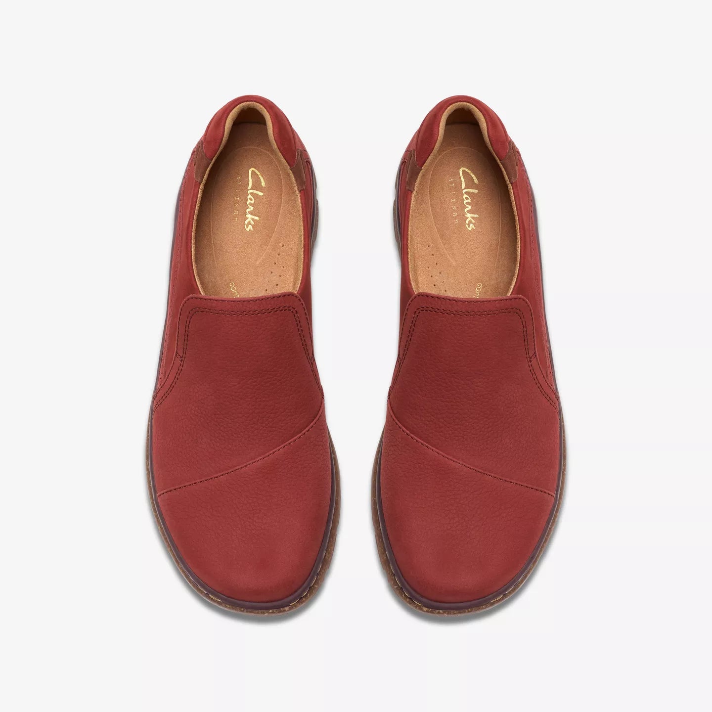 Clarks Women's Orlene Slip On in Chestnut Nubuck