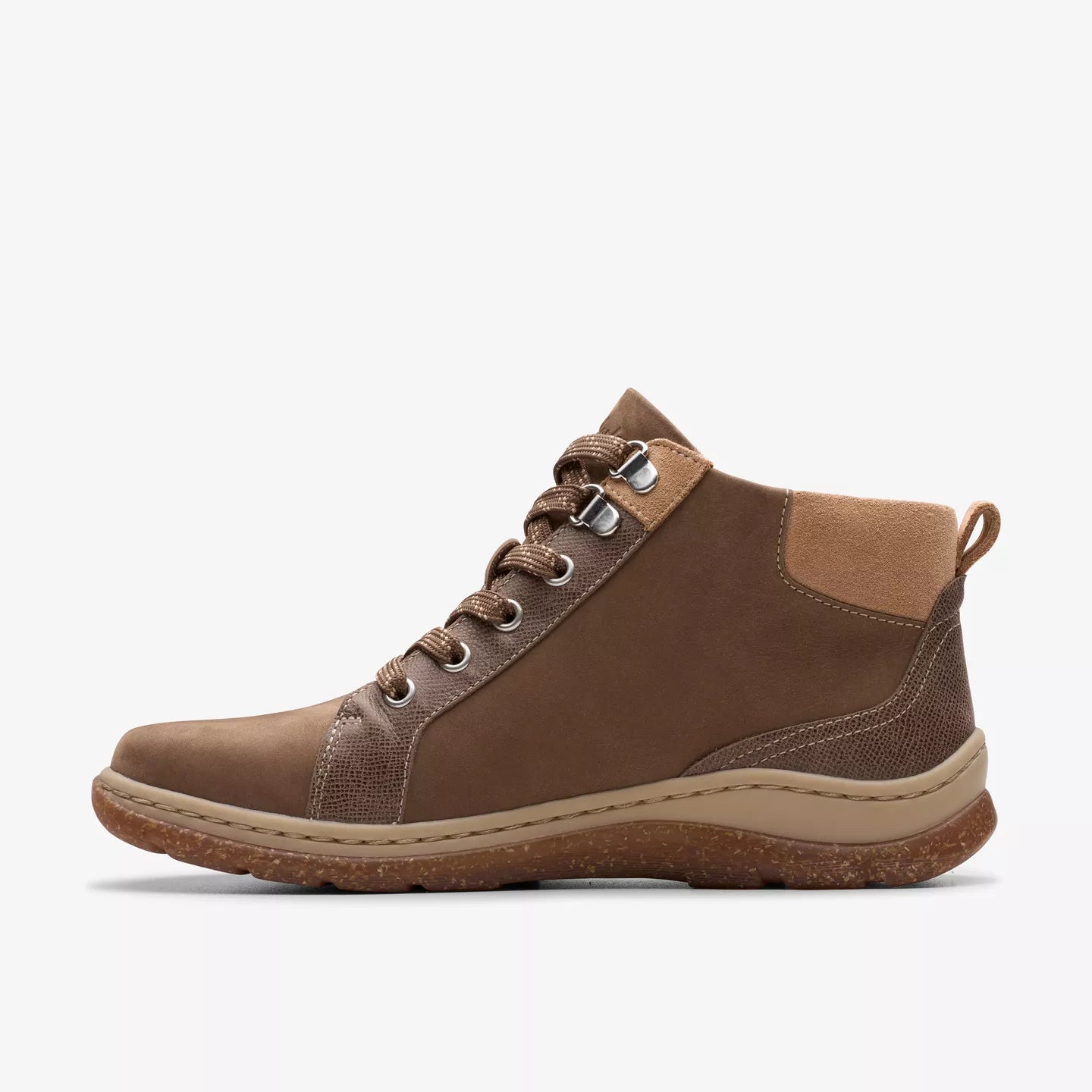 Clarks Women's Orlene Top Waterproof Boots in Dark Sand Nubuck