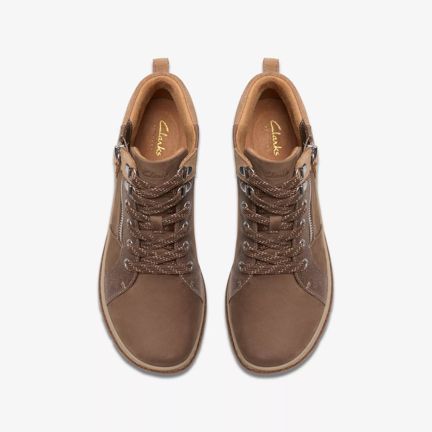 Clarks Women's Orlene Top Waterproof Boots in Dark Sand Nubuck