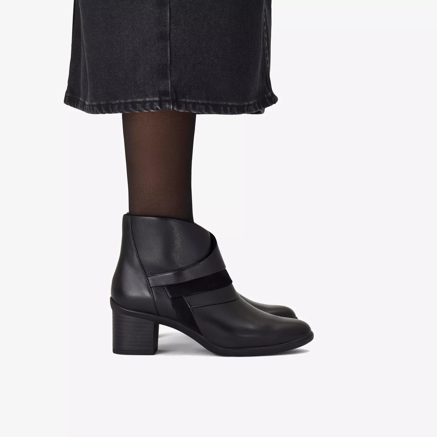 Clarks Women's Shaya Sky Heeled Ankle Boot in Black