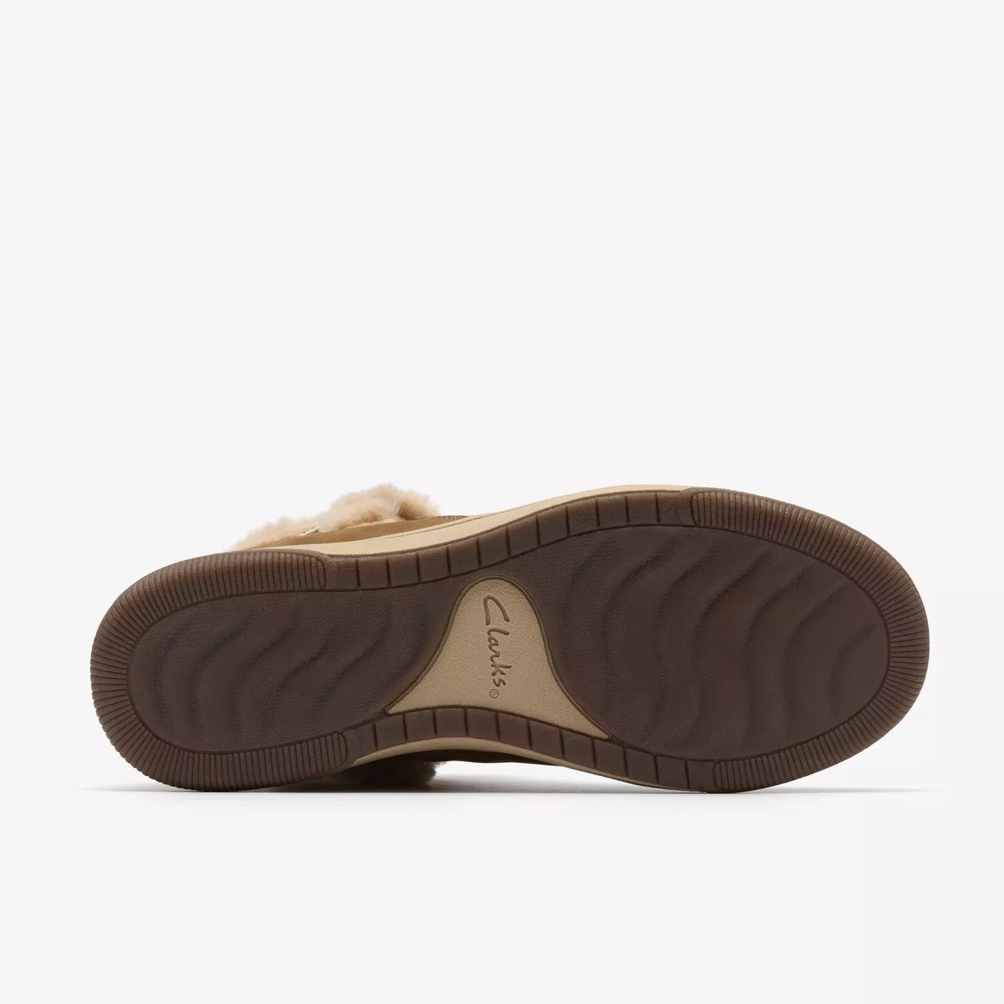 Clarks Women's Breeze Fur Boot in Dark Tan Combination