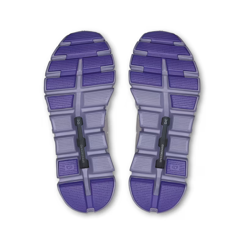 On Women's Cloud 6 Sneaker in Ether/Tyrian