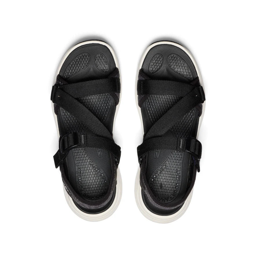 KEEN Women's Leiki Open Toe Sandal in Black/Star White