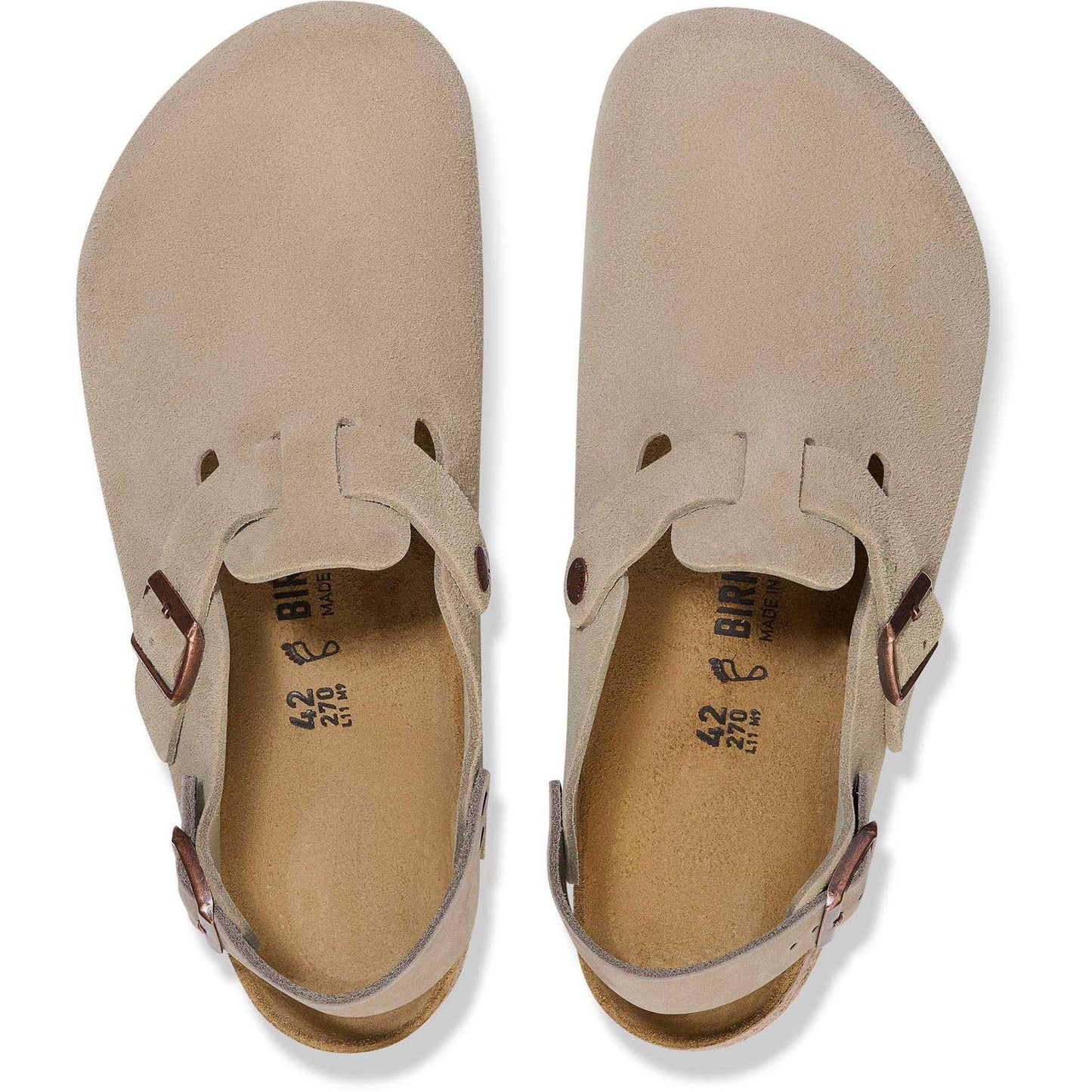 Birkenstock Women's Tokio Suede Leather Clog in Taupe