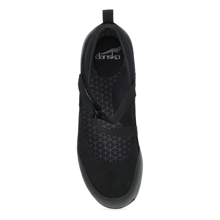 Dansko Women's Primrose Mary Jane in Black Burnished Suede
