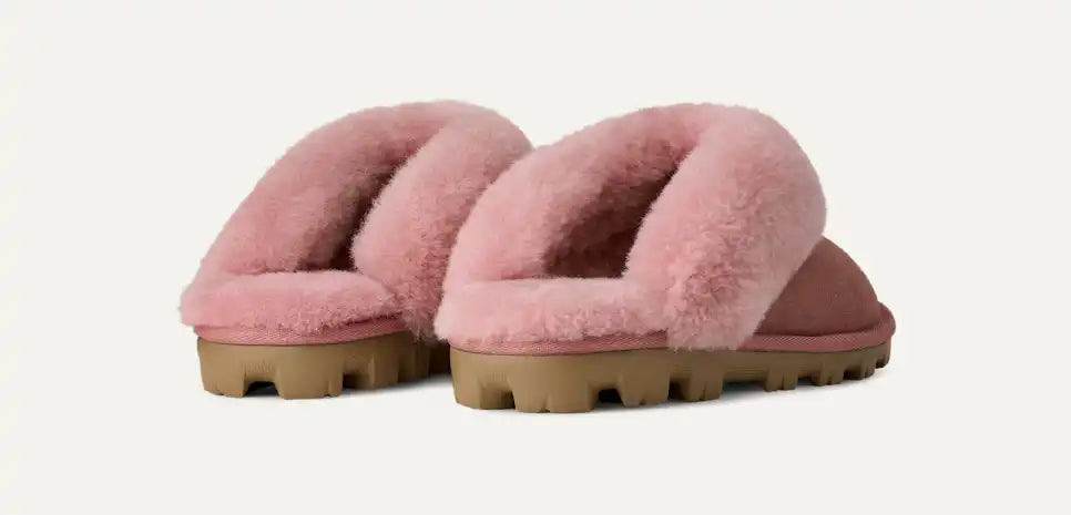 UGG Women's Coquette Sheepskin Slide Slipper in Pink Dawn