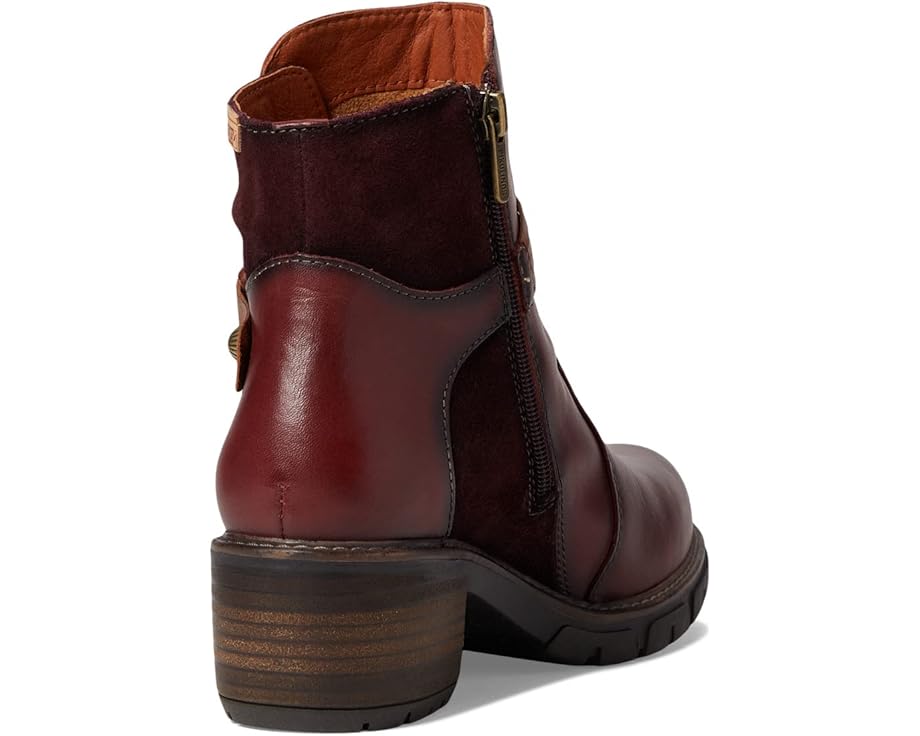 Pikolinos Women's San Sebastian Side Zip Leather Ankle Boot in Arcilla