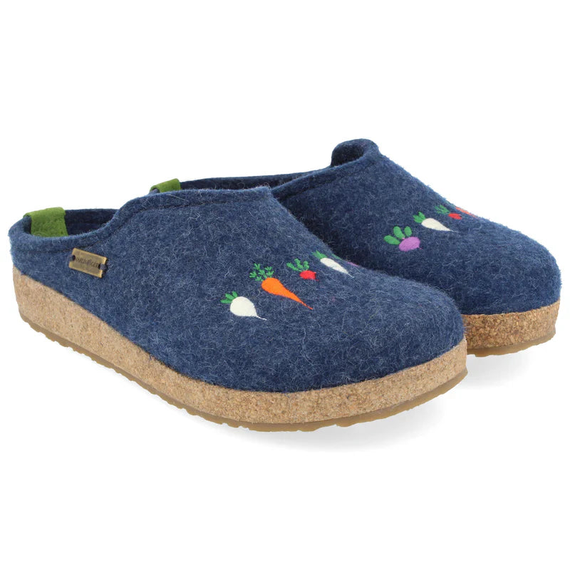 Haflinger Women's Roots Wool Clog in Jeans