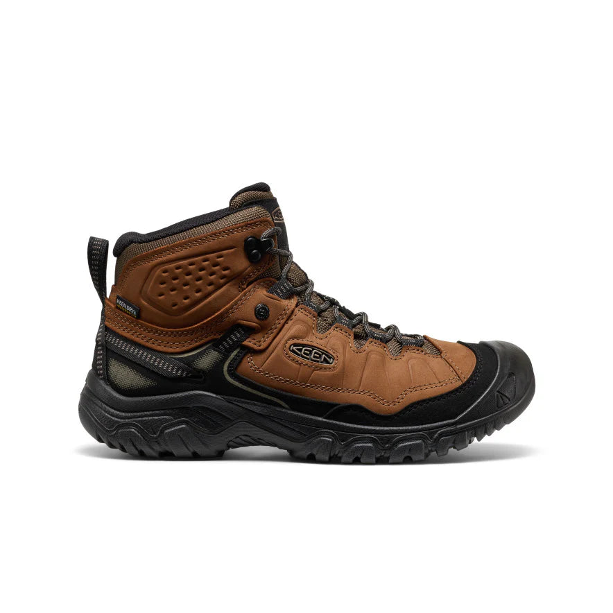 KEEN Men's Targhee IV Waterproof Hiking Boot in Bison/Black