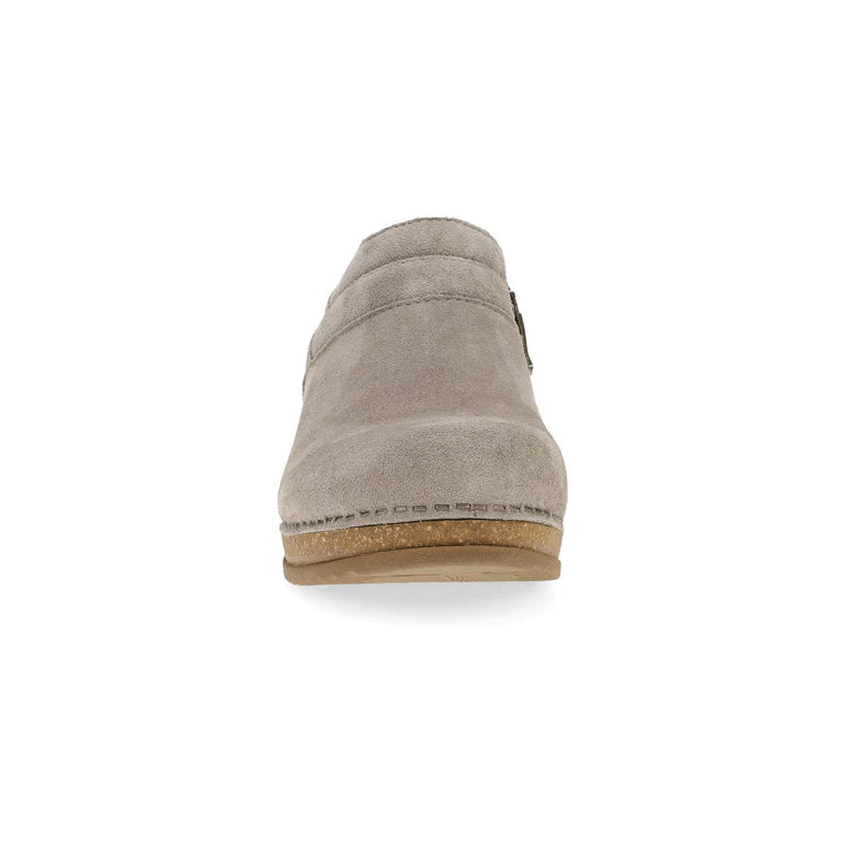Dansko Women's Muriel Side Zip Suede Shootie in Taupe