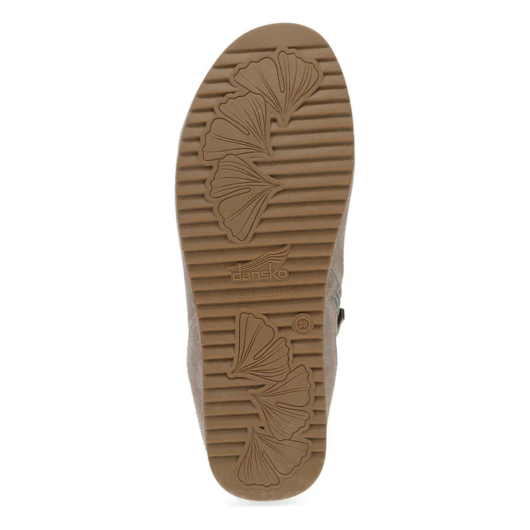 Dansko Women's Muriel Side Zip Suede Shootie in Taupe