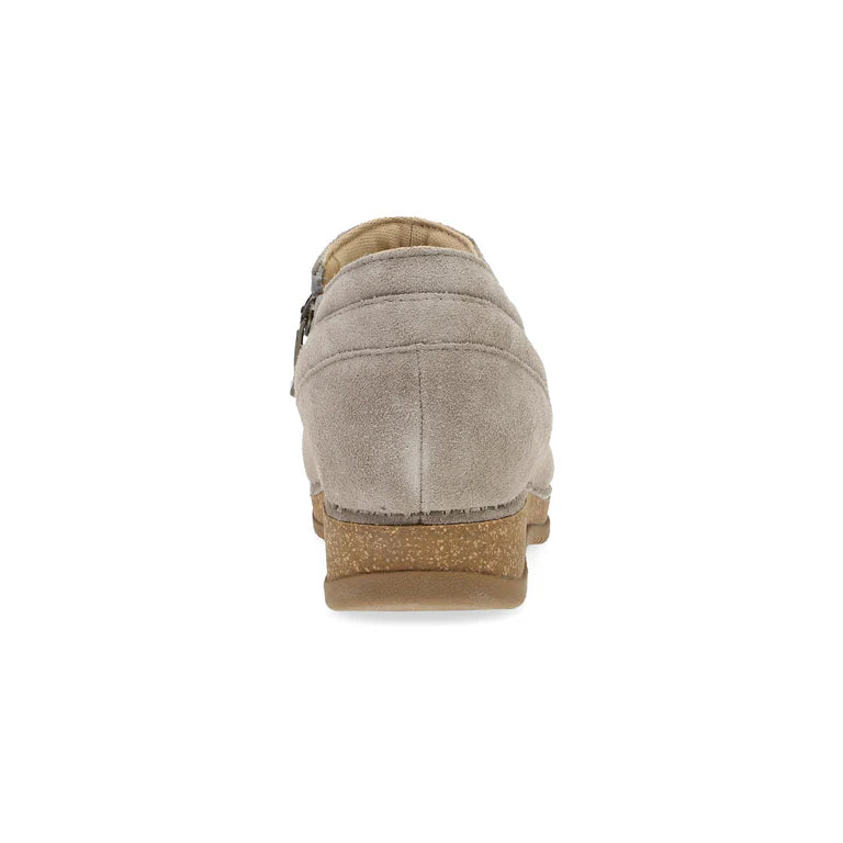 Dansko Women's Muriel Side Zip Suede Shootie in Taupe