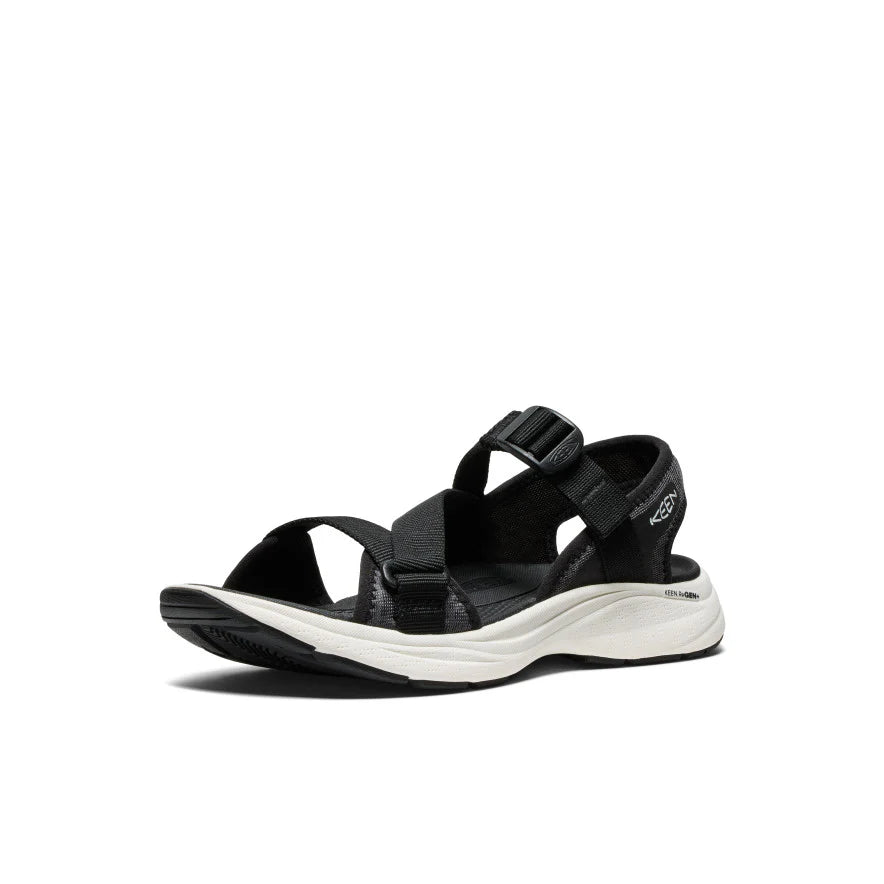 KEEN Women's Leiki Open Toe Sandal in Black/Star White