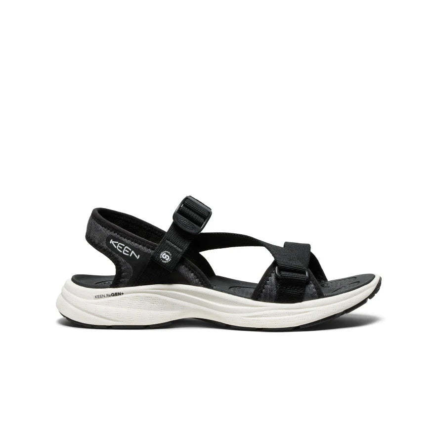 KEEN Women's Leiki Open Toe Sandal in Black/Star White