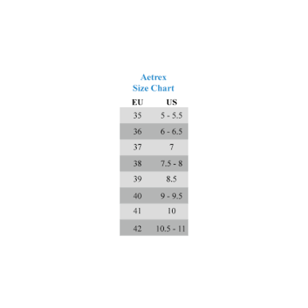 Aetrex sizing chart.