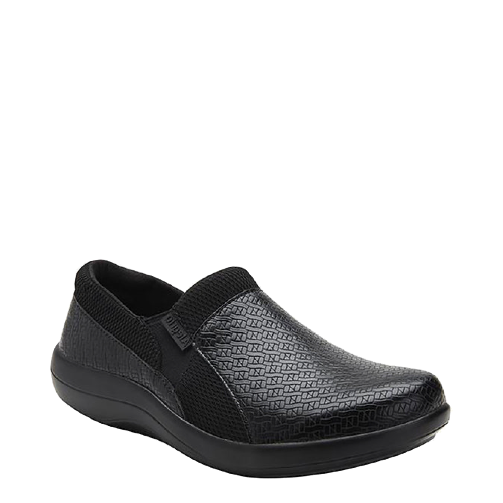 Toe view view of Alegria Duette Slip Resistant Slip On for women.