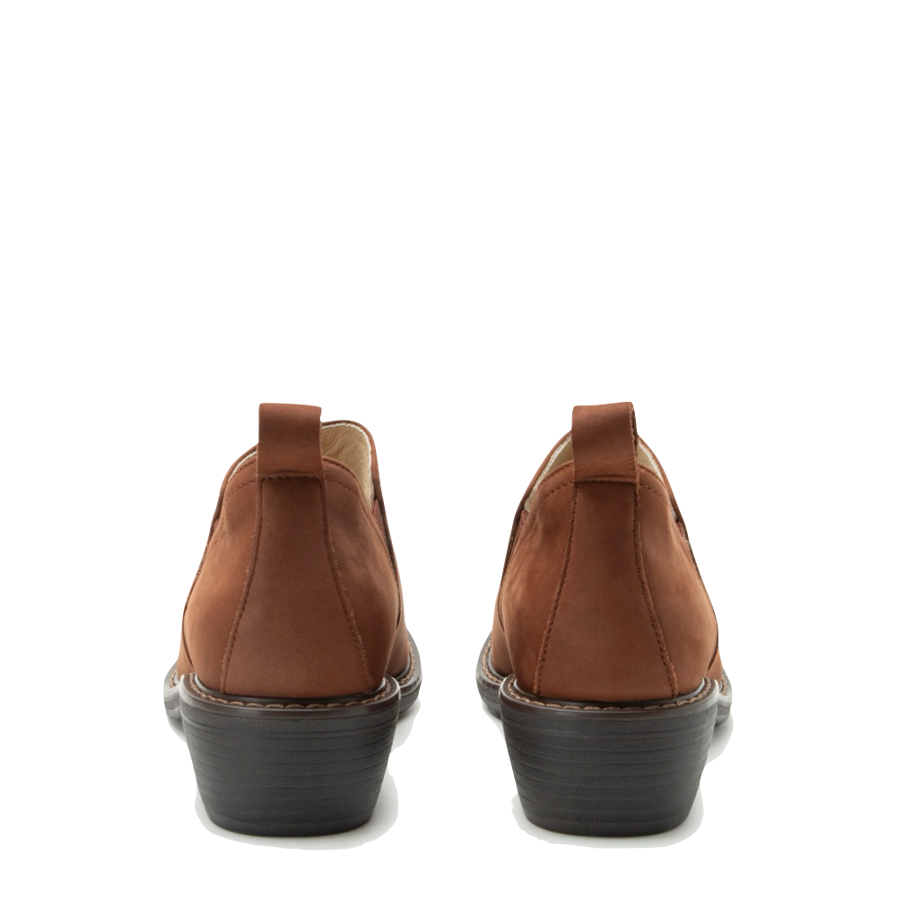 Back view of Alegria Merle Burnished Bootie for women.