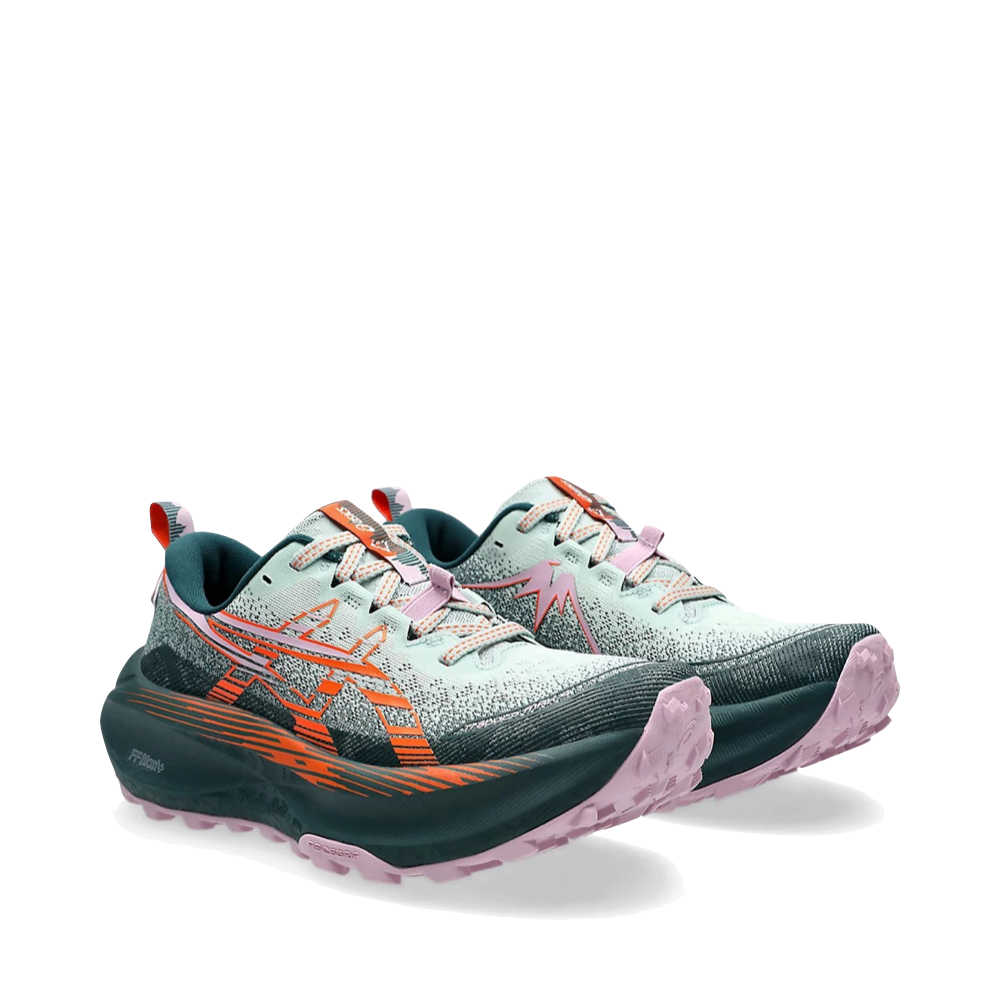 Mudguard and Toe view of Asics Trabuco 4 Sneaker for women.