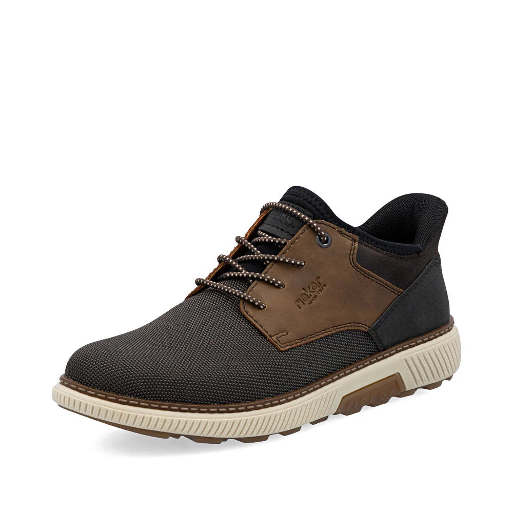 Rieker Men's Stan 57 Shoe in Black/Brown