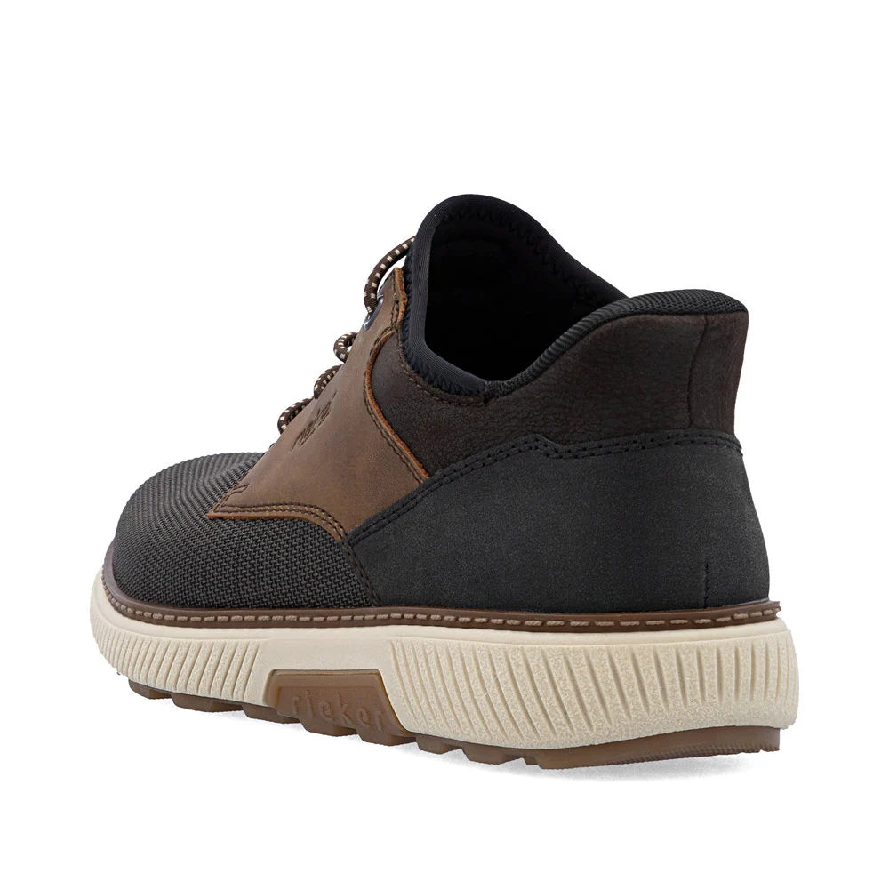 Rieker Men's Stan 57 Shoe in Black/Brown