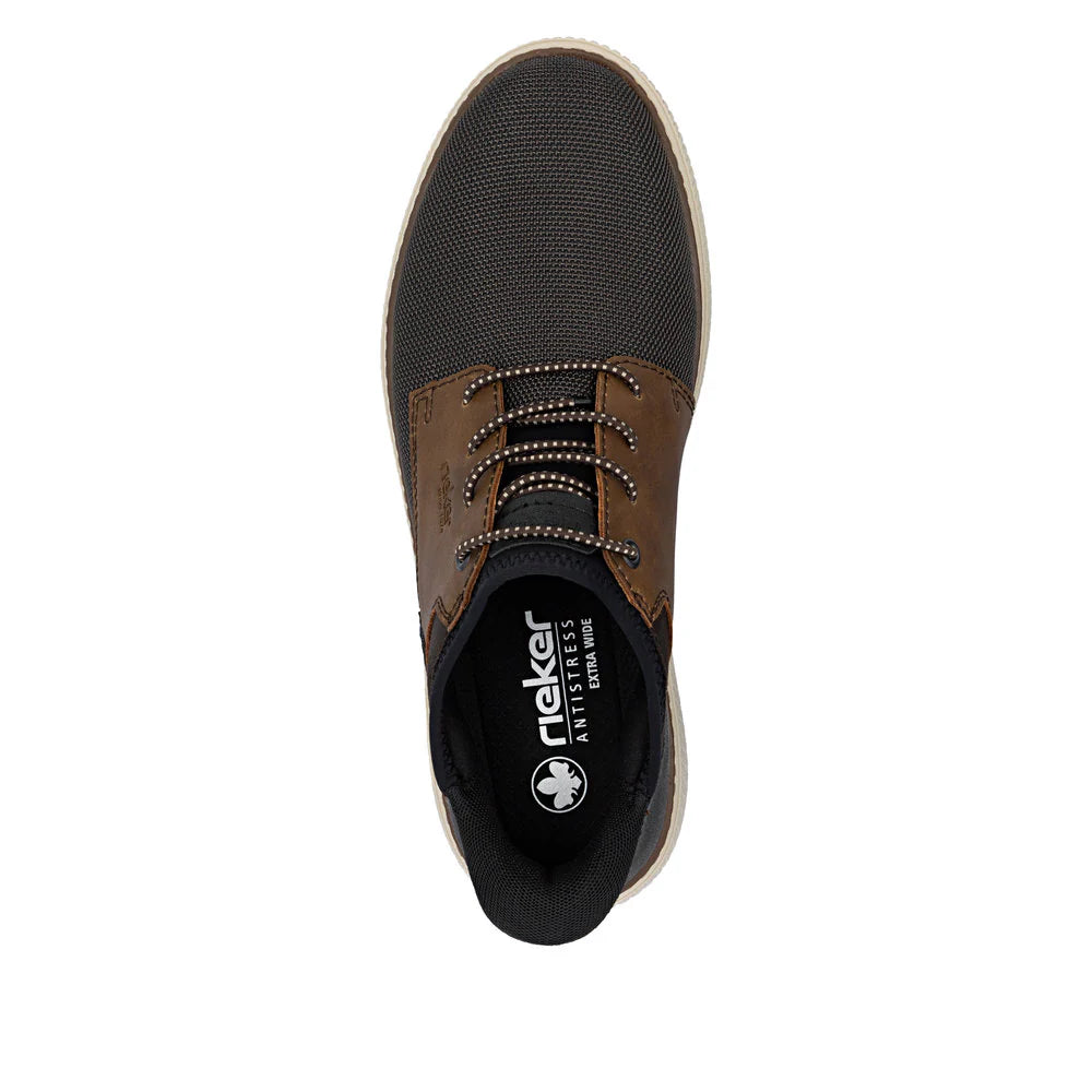 Rieker Men's Stan 57 Shoe in Black/Brown