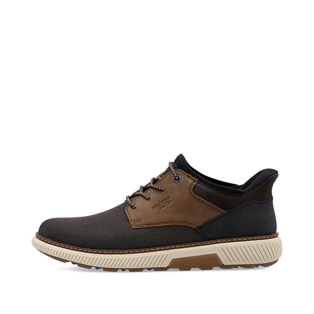 Rieker Men's Stan 57 Shoe in Black/Brown