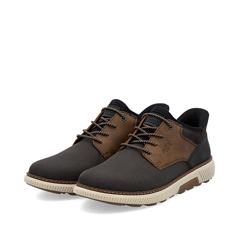 Rieker Men's Stan 57 Shoe in Black/Brown