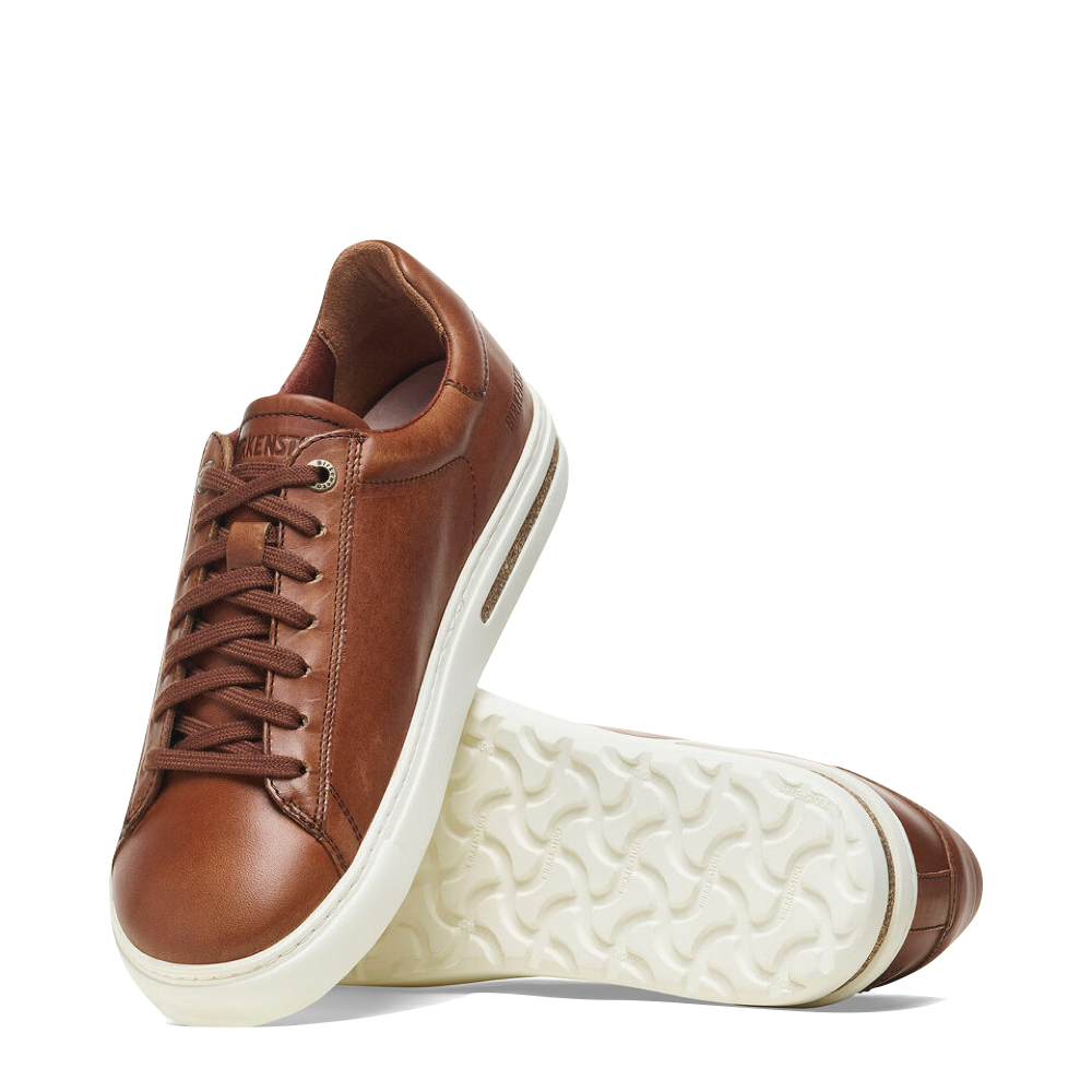 Side and bottom view of Birkenstock Bend Low Leather Sneaker for men.