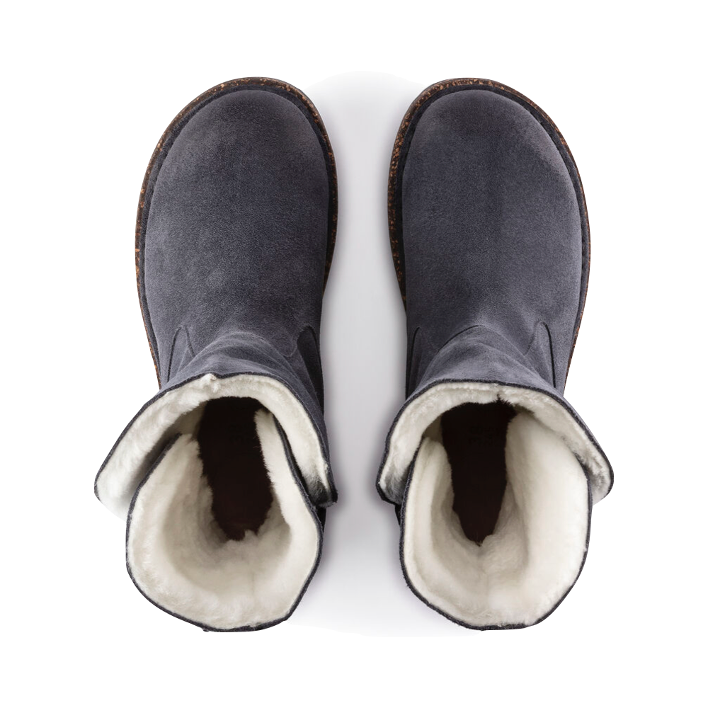 Top-down view of Birkenstock Uppsala Shearling Suede Leather Pull On Boot.
