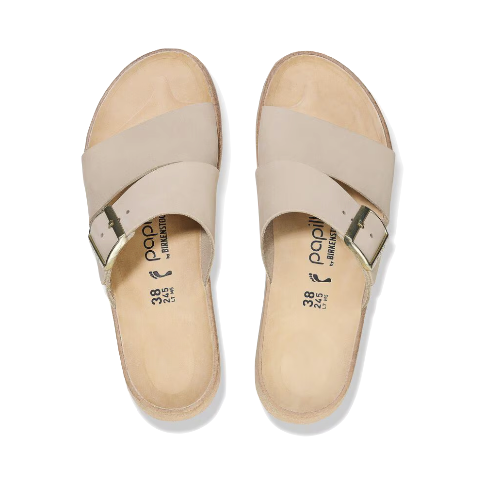 Top-down view of Birkenstock Almina Slide Sandal for women.
