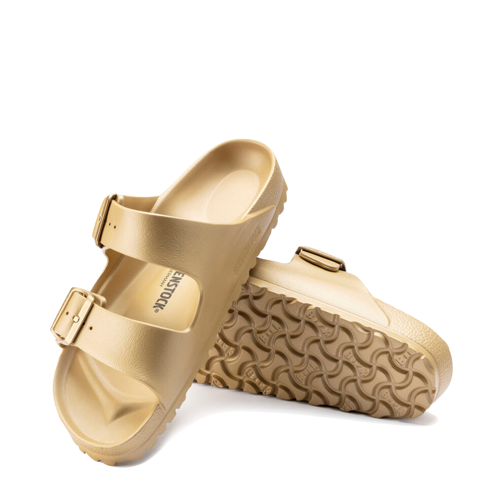 Samuel Male Rige Birkenstock Women's Arizona EVA Sandal (Metallic Glamour Gold) – V&A  Bootery INC