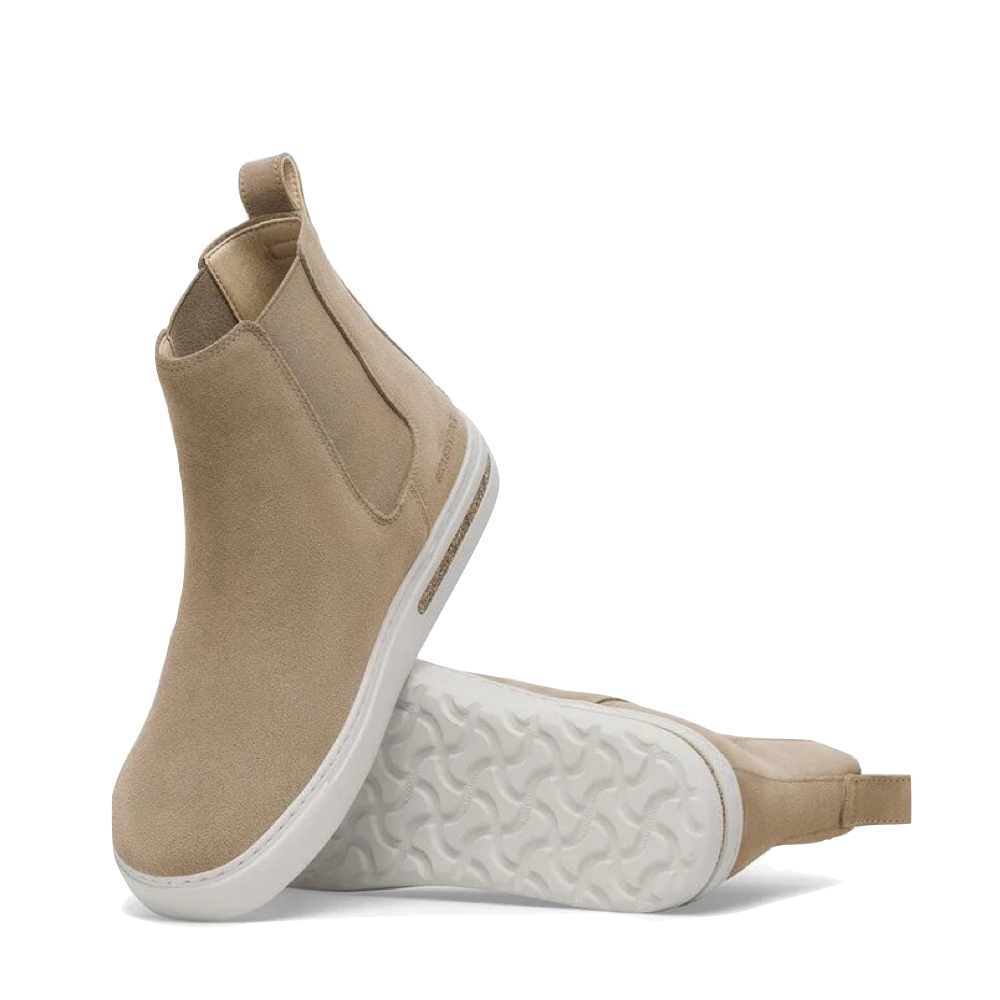 Side and Bottom view of Birkenstock Bend Chelsea Pull On Boot for women.