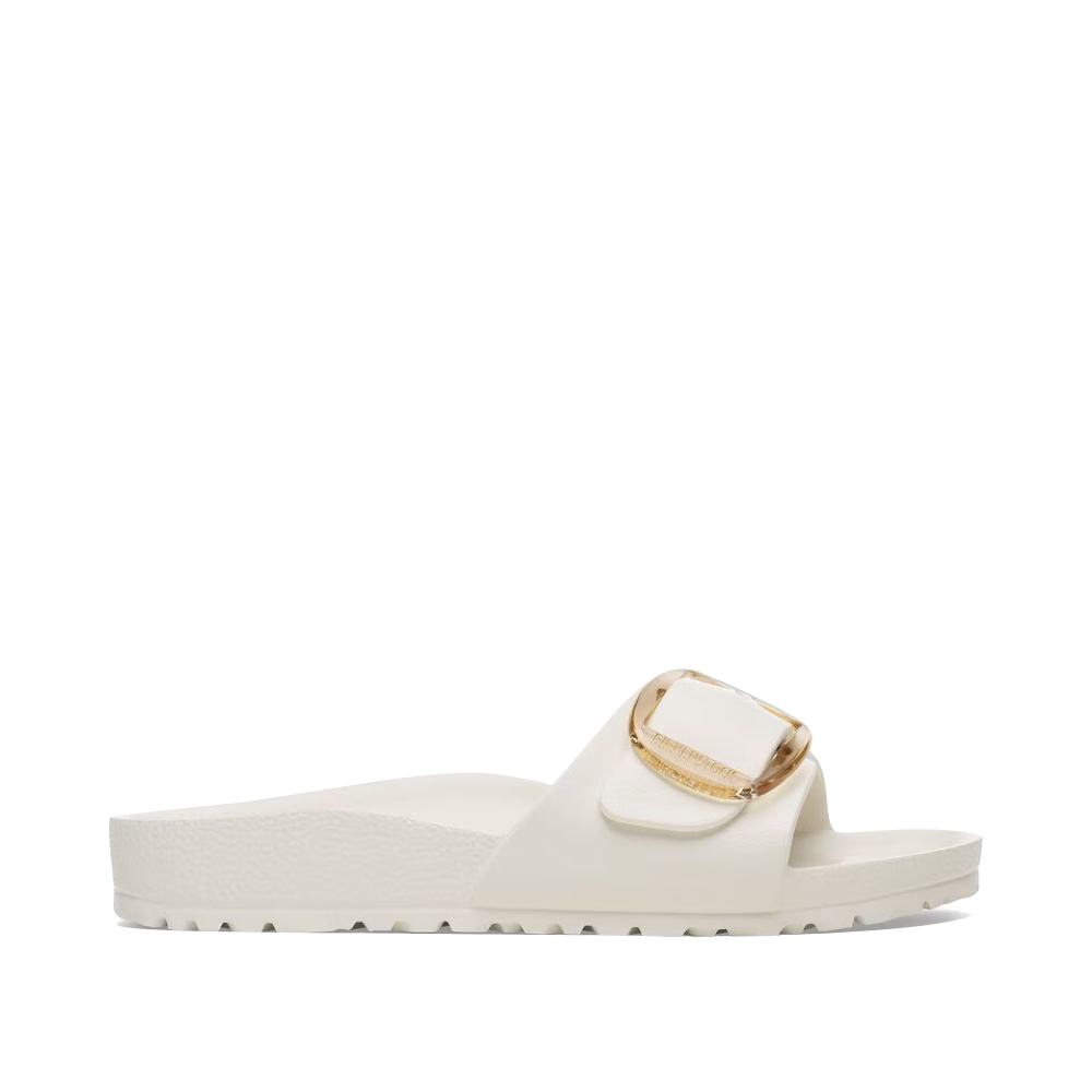 Side (left) view of Birkenstock Madrid Big Buckle EVA Sandal for women.