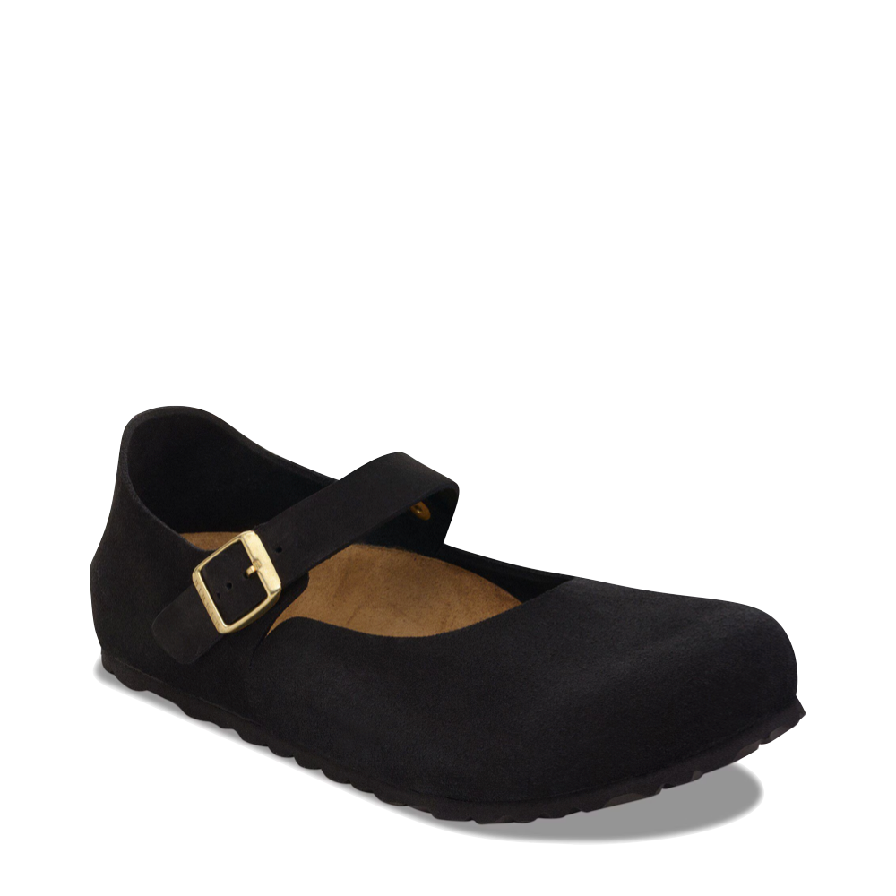 Birkenstock Women's Mantova Suede Leather Mary Jane in Black – V&A