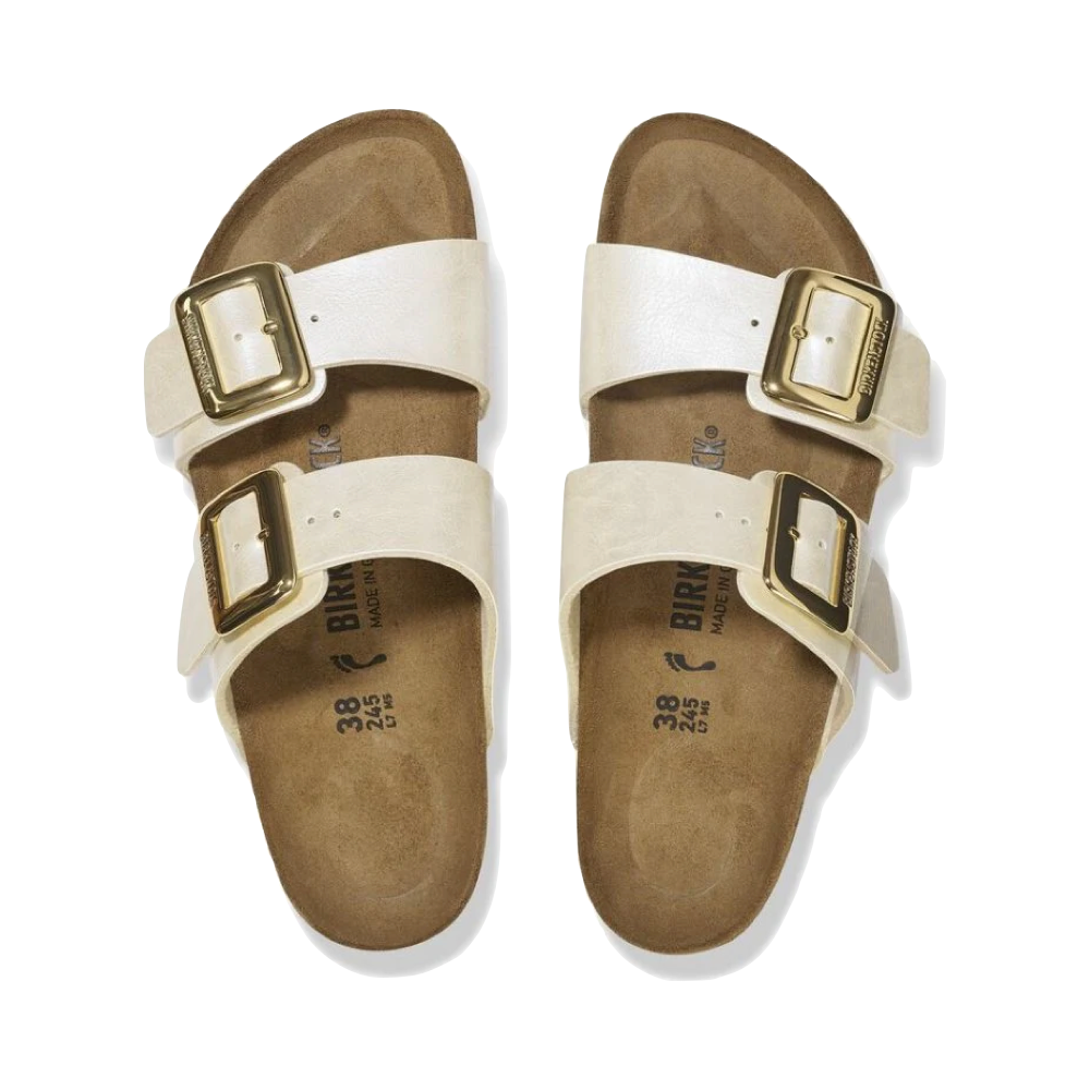 Top-down view of Birkenstock Sydney Luxe Buckle Birko-Flor Sandal for women.