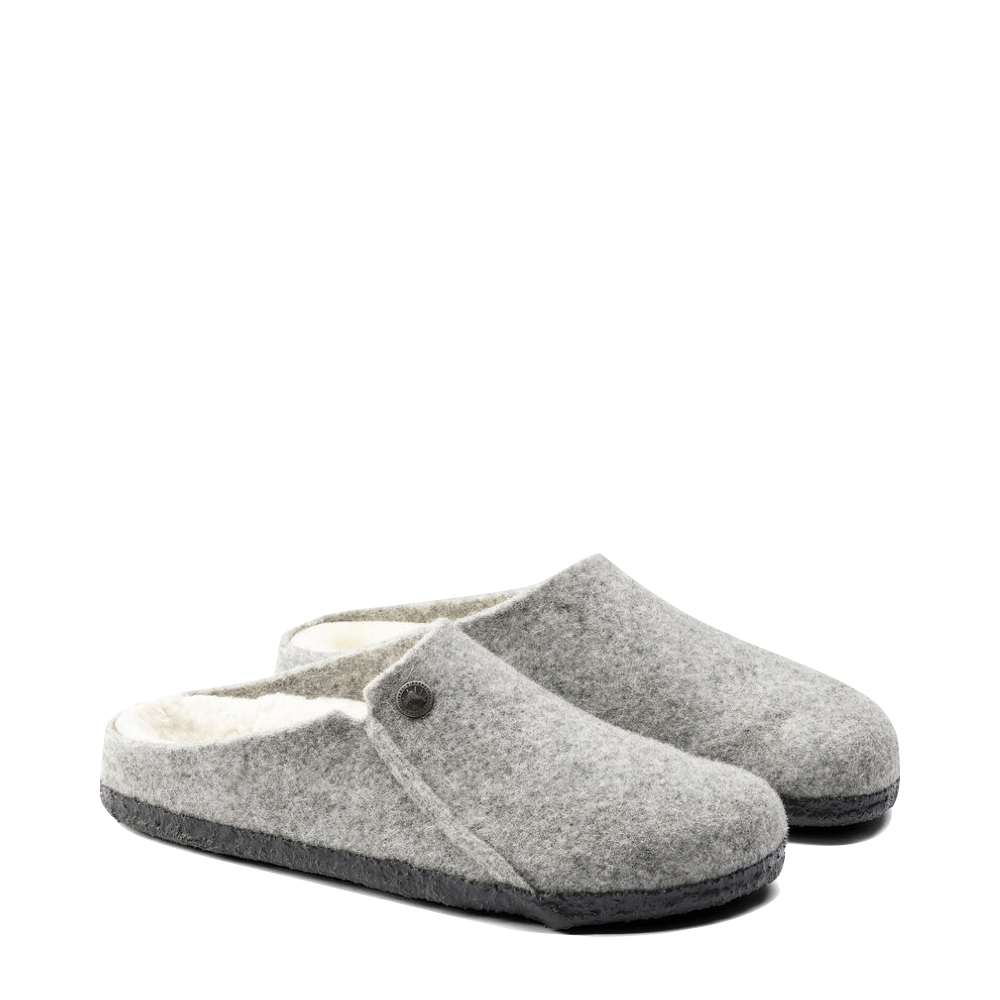 Birkenstock Women's Zermatt Shearling Slip On Clog Slipper in Light Grey