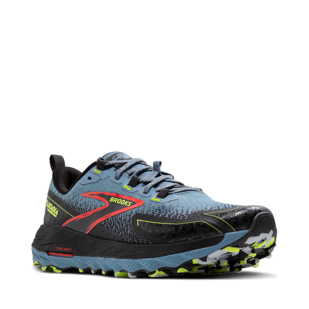 Mudguard and Toe view of Brooks Cascade 18 Sneaker for men.