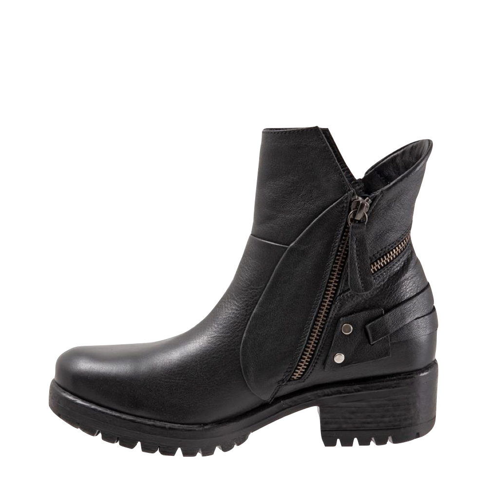 Side (left) view of Bueno Fallon Side Zip Leather Boot for women.